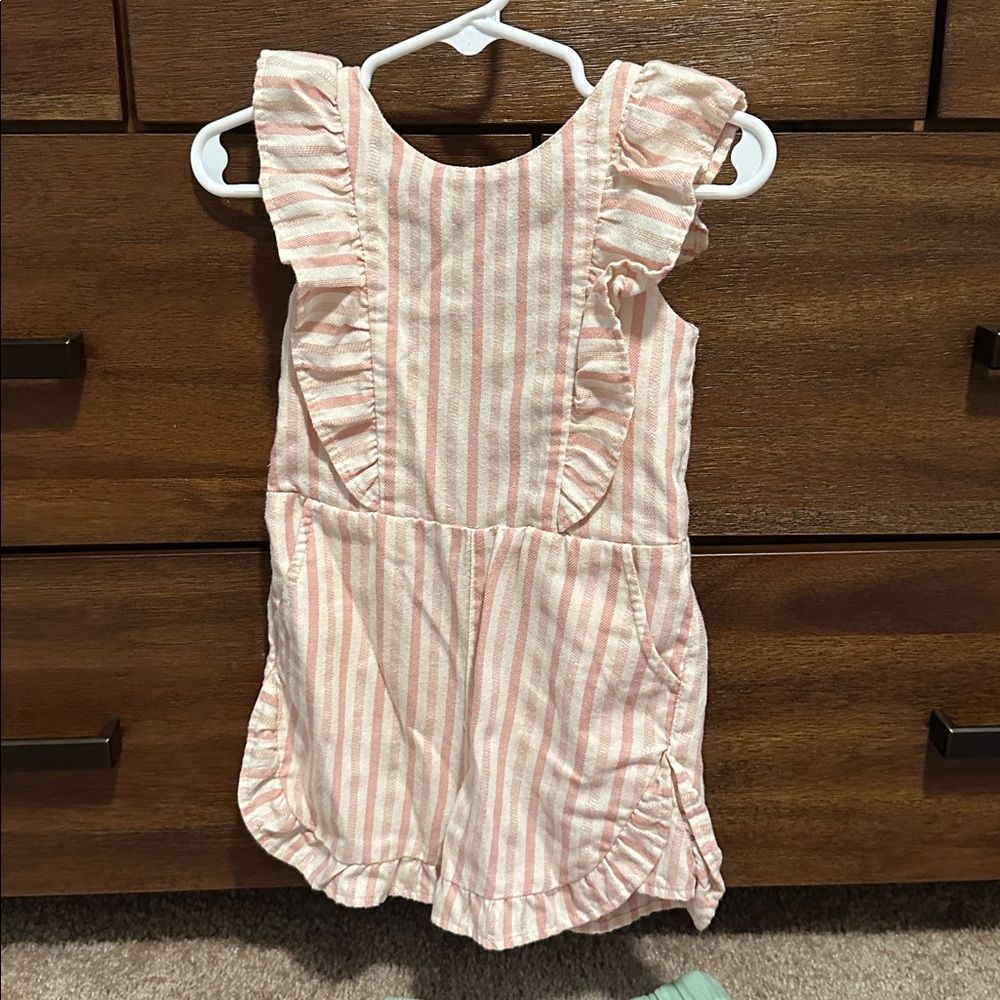Pink & Good Striped Romper 18 M